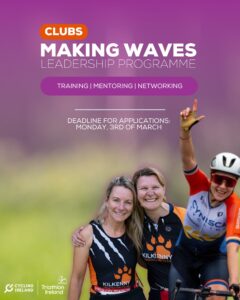 Women in club leadership development announcement for triathlon and Cycling