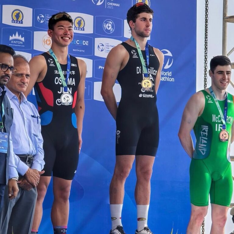 Luke McCarron takes bronze at Asia Triathlon Cup Chennai 2025, photo credit: Triathlon Ireland