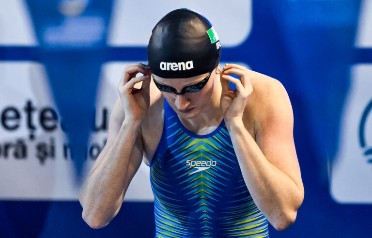 LEN European Short Course Swimming Championships, Olimpic de Natație, Otopeni, Romania 9/12/2023 Women’s 100m Backstroke Final Danielle Hill of Ireland Mandatory Credit ©INPHO/Andrea Staccioli