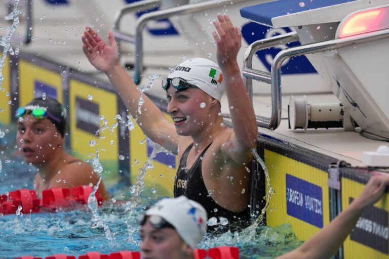 Ellie McCartney wins the 200IM at the European Aquatics U23 Swimming Championships in Šamorín – June, 2025, Day 1. CRedit: Swim Ireland
