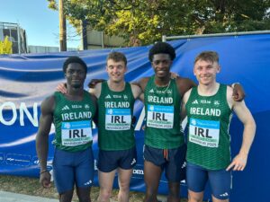 Men’s 4x100m Relay - Michael Farrelly, Sean Aigboboh, Marcus Lawler and Israel Olatunde at the 2025 European Athletics Team Championships