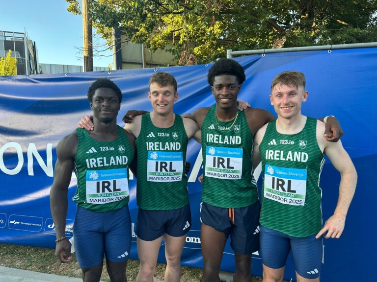 Men’s 4x100m Relay - Michael Farrelly, Sean Aigboboh, Marcus Lawler and Israel Olatunde at the 2025 European Athletics Team Championships