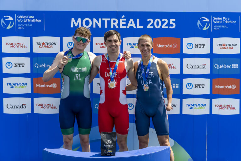Tom Williamson takes silver at World Triathlon Para Series Montreal. Credit: World Triathlon