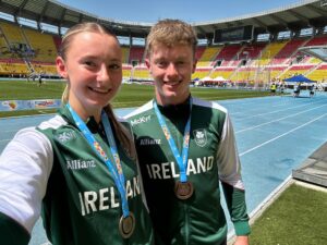 Nicola McHugh and Joe Burke at the EYOF. Credit: Team Ireland Olympic