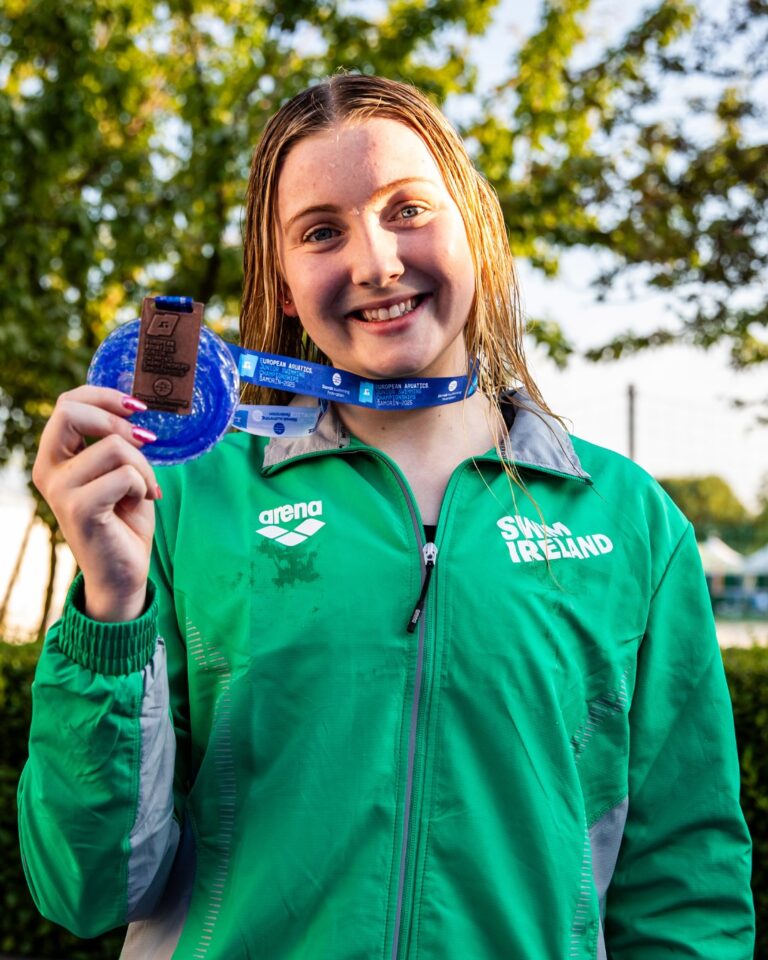 Grace Davison Bronze 100 Freestyle European Aquatics Junior Swimming Championships – Šamorín, July 2025 Credit: Swim Ireland
