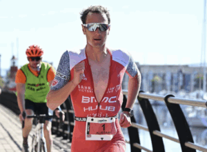 Alistair Brownlee on the way to winning IRONMAN Swansea in 2022. Pic Credit Getty Images / IRONMAN