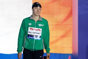 Ellie McCartney in action at World Aquatics Singapore 2025. Credit: Swim Ireland