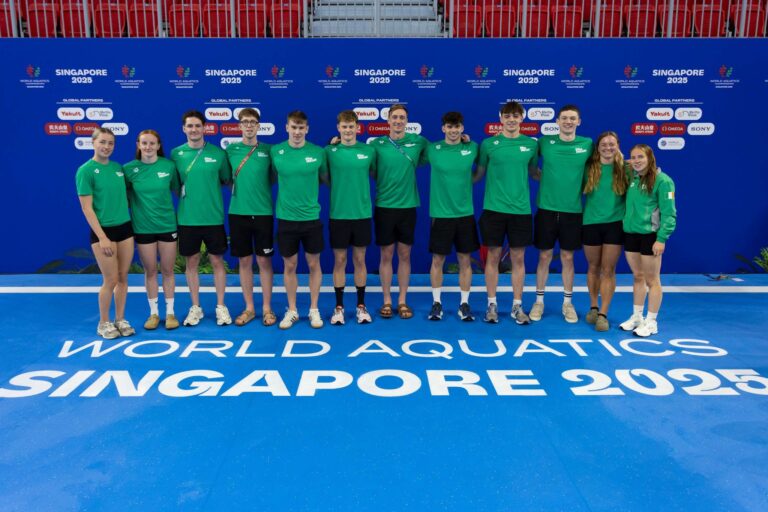 Team Ireland at World Aquatics Singapore 2025. Credit: Swim Ireland