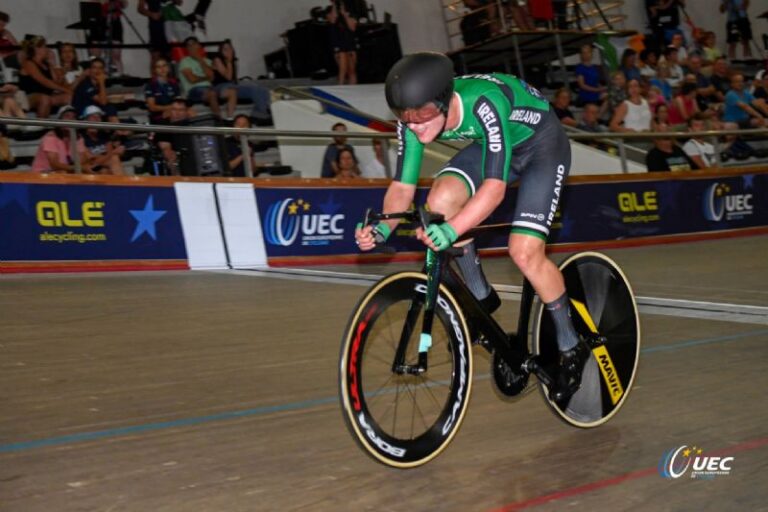 Ireland at the UEC Junior/U23 Euro Track Champs. Credit: UEC Media via Cycling Ireland