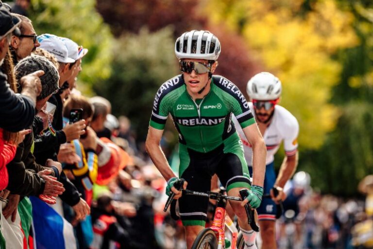 Archie Ryan in action for Ireland. Credit: Cycling Ireland