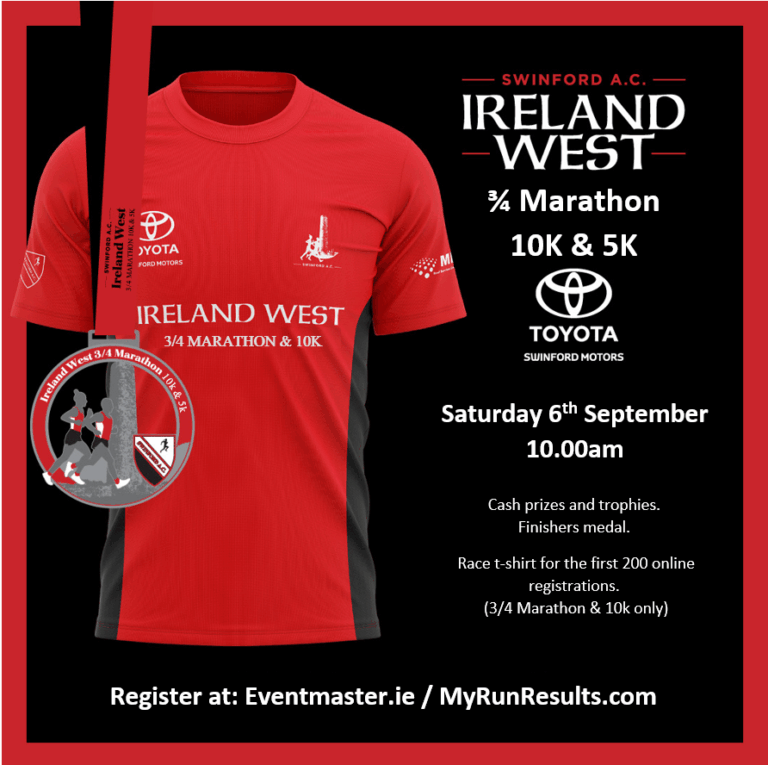 Swinford AC Ireland West 3/4 Marathon, 10k & 5k