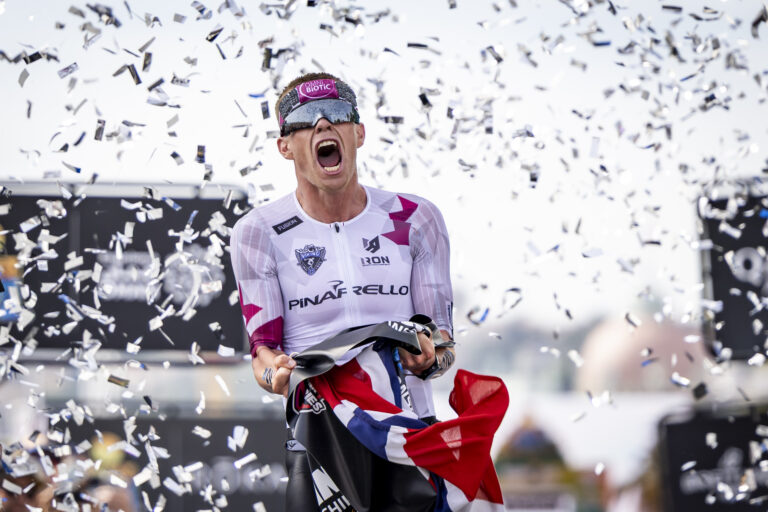 Casper Stornes of Norway claimed his first IRONMAN World Championship title on debut at the 2025 IRONMAN World Championship in Nice, France. Credit: IRONMAN Media