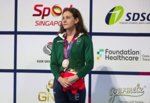 Róisín Ní Riain Bronze at 2025 Para Swimming World Championships. Credit: Paralympics Ireland