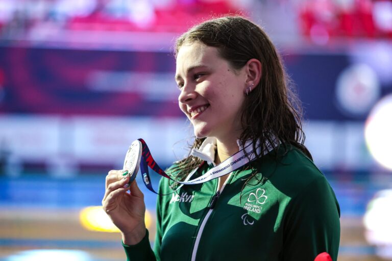 Róisín Ní Riain Silver at 2025 Para Swimming World Championships. Credit: Paralympics Ireland