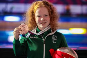 Dearbhaile Brady bronze at 2025 Para Swimming World Championships. Credit: Paralympics Ireland