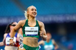 Orla Comerford, World Para Athletics Championships 2025. Gold T13 100m. Credit: Athletics Ireland