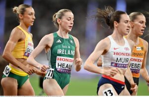 Sarah Healy in action for Ireland at the 2025 World Athletics Championships. Credit: Athletics Ireland