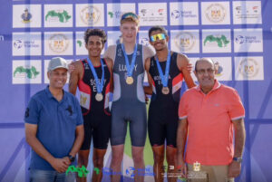 Ryan Lundy takes gold at Africa Triathlon Cup Hurghada 2025. Credit: World Triathlon