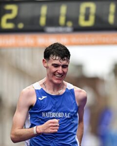 David McGlynn (Waterford AC) becomes National Marathon Champion at Dublin Marathon 2025. Credit: Athletics Ireland