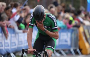 David Gaffney secures bronze in the Junior Men’s Road Race at the UEC Road Championships 2025. Credit: Toby Watson/ UEC via Cycling Ireland