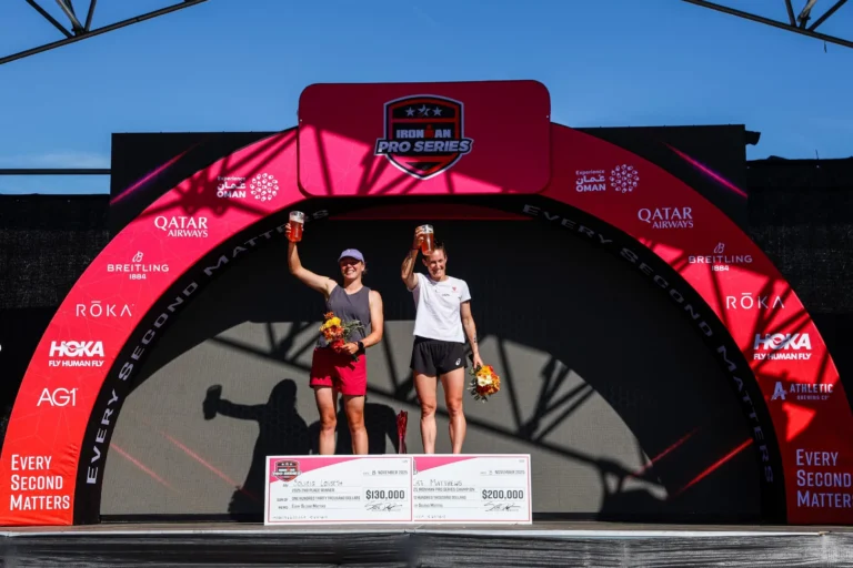 2025 IRONMAN Pro Series Female Podium. Credit: Ironman Media