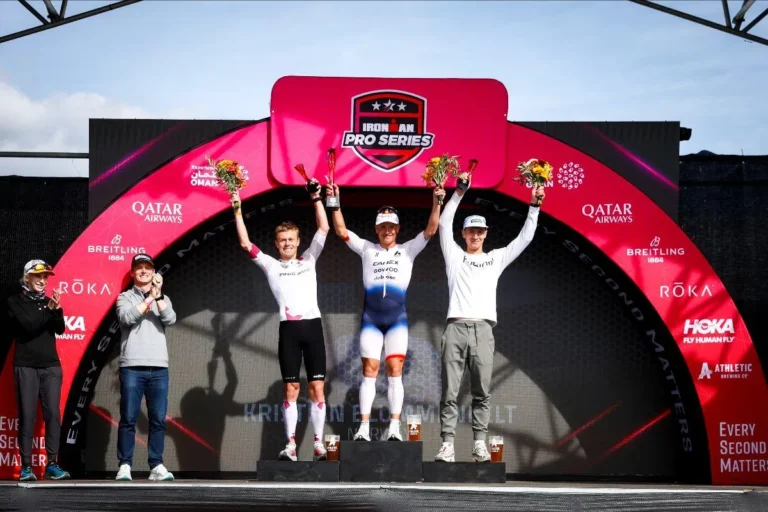 2025 IRONMAN Pro Series Male Podium. Credit: Ironman Media