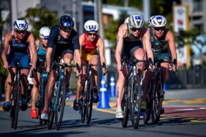 Elliott in action at 2025 World Triathlon Cup Tongyeong. Credit: World Triathlon