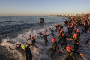 IM703 WC Marbella gallery. Swim start. Credit: Ironman Media