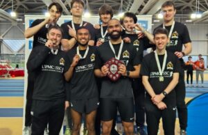 Clonliffe men retain the Indoor League Title 2026. Credit: Clonliffe Harriers AC Facebook