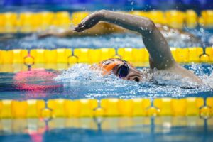 Abby Cunningham Kilkenny. McCullagh International, National Aquatic Centre, Dublin 20/2/2026 Mandatory Credit ©INPHO/Bryan Keane