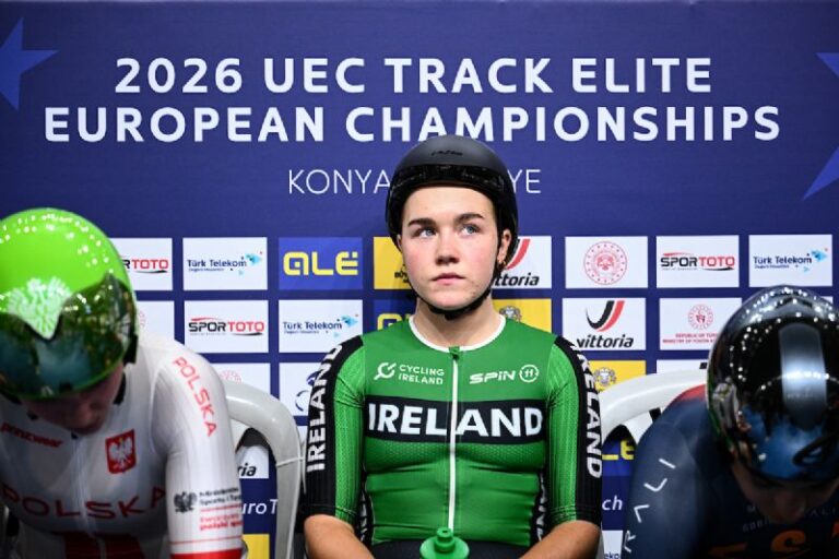 Aoife O'Brien at the UEC Track Championships, Konya, Turkey, 2026. Credit: Cycling Ireland