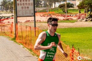 Luke McCarron at the Swakopmund African Triathlon Cup 2026. Credit: Peter Horsten