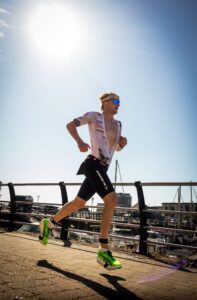 Harry Palmer racing to victory at IRONMAN 70.3 Swansea 