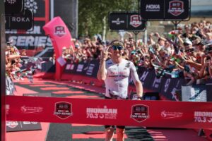Harry Palmer wins his third straight IRONMAN 70.3 Swansea