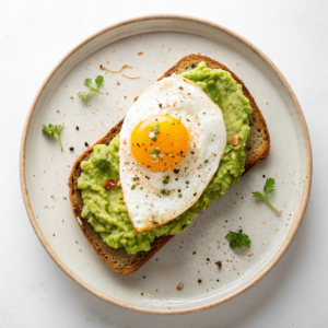 Eggs and avocado on toast, triathlete nutrition